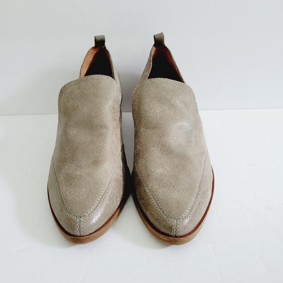 NEW Lucky Brand Victorey Gray Leather Booties Size 7.5 M - Picture 3 of 6